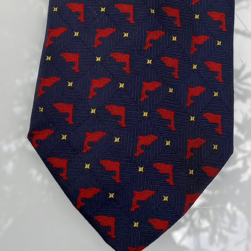 Roxy of Italy Neck Tie Dolphins & Stars 100% Silk